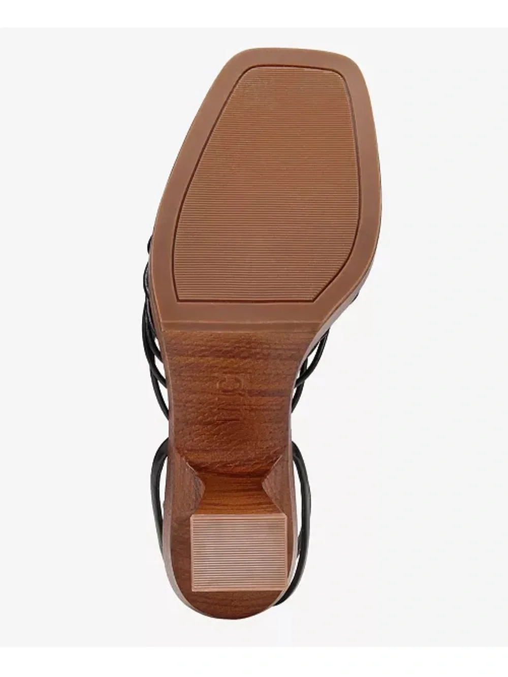 INC International Concepts Black Strappy Platform Sandal